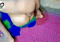 Indian amateur lifts saree