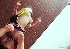 Anime Couple Banging Hard from the Back in 3D Action