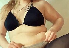 Hot Blonde Dances In Crotchless Panties! Mistress Domination!