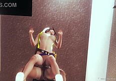 Anime Couple Banging Hard from the Back in 3D Action