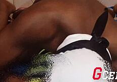 Girlfriend enjoys a delicious missionary orgasm -gcent with big black cock