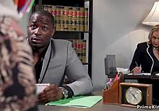 bbc boss anal fucks milf employee and teen 18+ in threesome