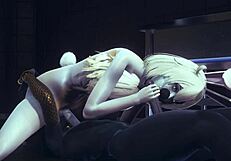 Want to see femboys in hard threesome sex?