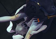 Want to see femboys in hard threesome sex?