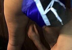 admiring and slapping that beautiful latin ass while wife gets anal