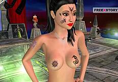 An animate cartoon porn video of an indian teen 18+ girl giving sexy positions