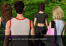 Hot Brunette Flirts with Avatar in 3D Game