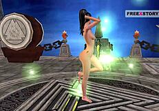 An animate cartoon porn video of an indian teen 18+ girl giving sexy positions