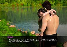 Hot Brunette Flirts with Avatar in 3D Game