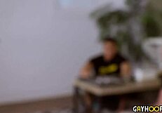 Hairy Otter Takes Str8 Jock's Facial In Hot Sex!