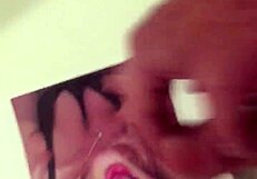 I create a cum tribute for donna while masturbating passionately in my room.