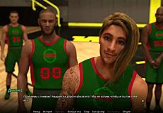 Blonde and ebony characters in pretty mother-in-law scenario with slaps in gameplay part 44