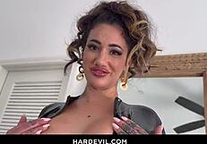 German slut gets titty fucked and handjob in latex