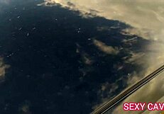 BRUNETTE MOANS IN CAR WHILE GETTING CUM ON ASS