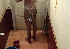 bathroom lesbian hot with anal licking and fucking