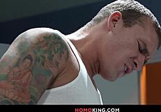 intense interracial gay anal in locker room with jock straps