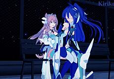 Tsubasa, Kanade, and Maria in Symphogear hentai