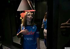 an italian fan from napoli cheats on her boyfriend and gets her ass pounded to apologize