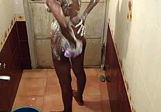 bathroom lesbian hot with anal licking and fucking