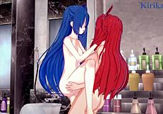 Tsubasa, Kanade, and Maria in Symphogear hentai