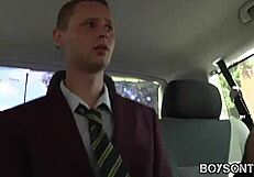 Aiden Jason and his gay lovers have fun in a van