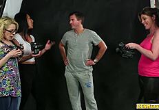 women humiliate submissive in clothed female naked male session