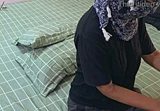 I invited my friend for dinner and seduced him into fucking my hairy pussy