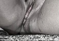 Pregnant Latina Squirts During Dildo Masturbation