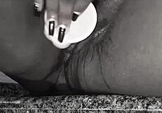 Pregnant Latina Squirts During Dildo Masturbation