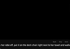 wife and stepmother playing erotic game at home