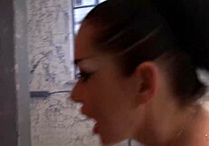 does this modest ebony with big tits get eaten by a lesbian vampire and her toys?