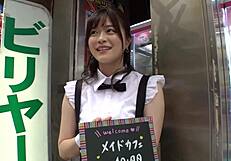 beautiful japanese babe rides in homemade video.