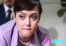 Sexual Tension With My Tiny Secretary In Stockings