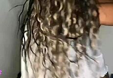 Found my busty neighbor and FINGERED her wet pussy hard!