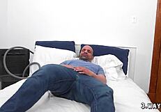 Two petite babes endure rough 3-way ass fucking