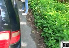 Teen Belle Claire Picked Up for Hardcore Action - Mofos