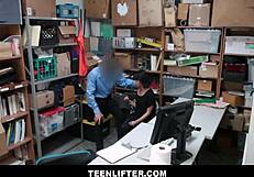 Petite Latina Shoplifter Penelope Reed Has Sex With Big Cock Guard To Avoid Police Arrest