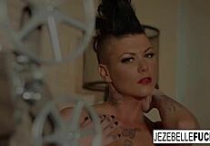 Hot Jezebelle Masturbates Pussy On Sofa