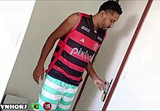 young neighbors fuck bareback, black babe's pussy full of cum 😏