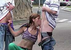 street fucking in public with pretty alexis crystal