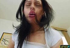 Trimmed Teen Cutie Gets POV Pussyfucked Close-Up!