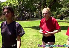 Real Teen 18+ In Uniforms Get Pounded By Big Cocks