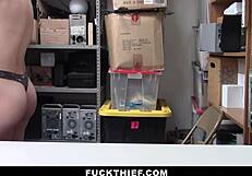 teen with piercings and tattoos gets punished by mall guard in doggystyle