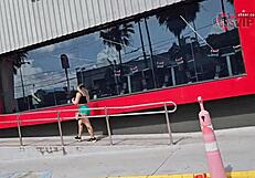 Cristina Almeida Flashes Cameltoe In Tight Shorts At Fortaleza Gym, Filmed By Husband.