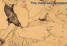 Vintage erotic drawings collection