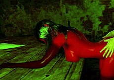 Oh man, a succubus snuck up on me at night in this 3d hentai! 😈