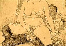 Vintage erotic drawings collection
