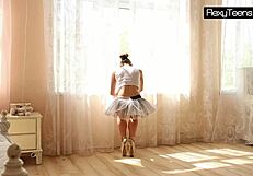 Hottie Saggy Tits Gymnast Stretches Naked in Russian Gym