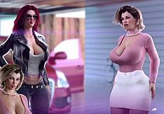 3D game of stepmom stuck and fucked in the shower