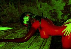 Oh man, a succubus snuck up on me at night in this 3d hentai! 😈